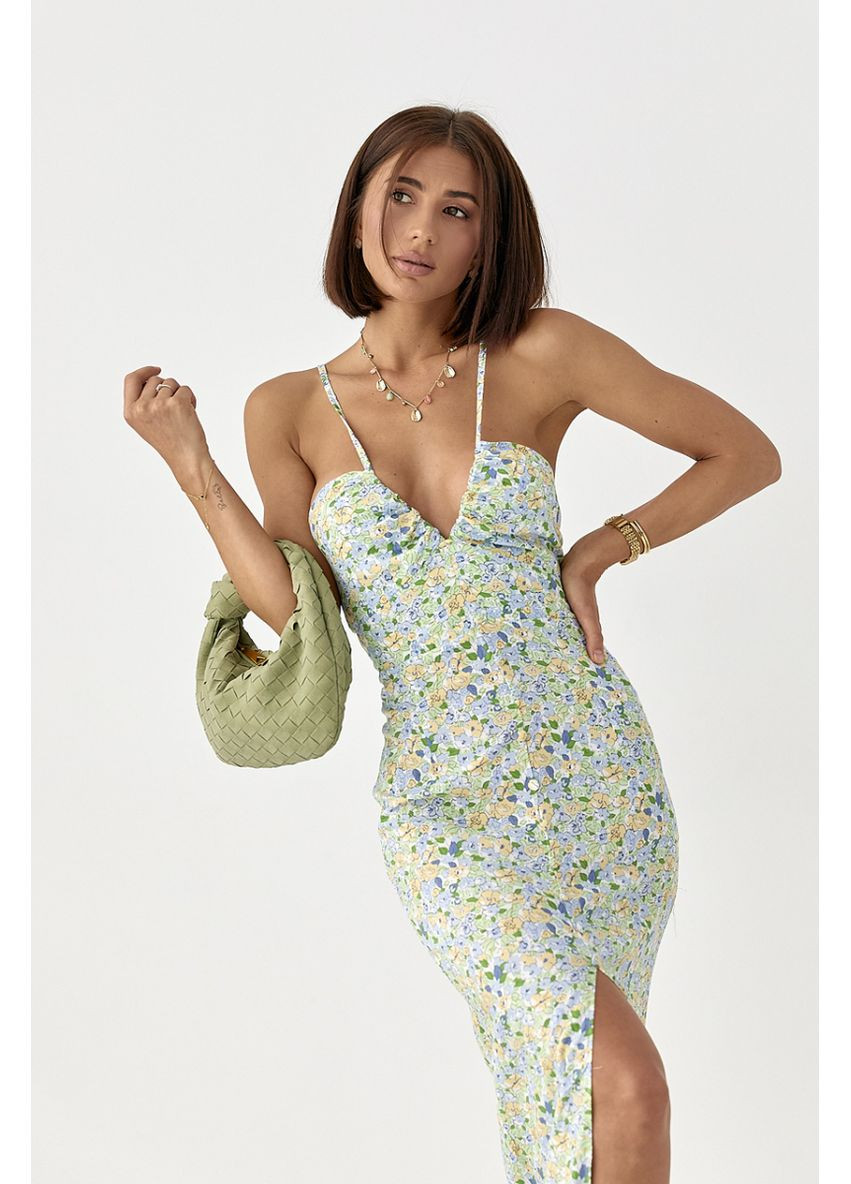 Квітковий сарафан на бретелях Lurex Сарафан (370381257)