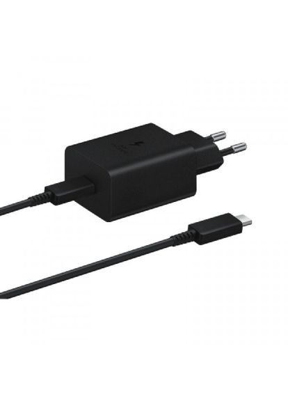 Сетевой зарядный комплект Samsung 45W Compact Power Adapter (EPT4510XBE) блок с кабелем C to C черный OEM (284420289)