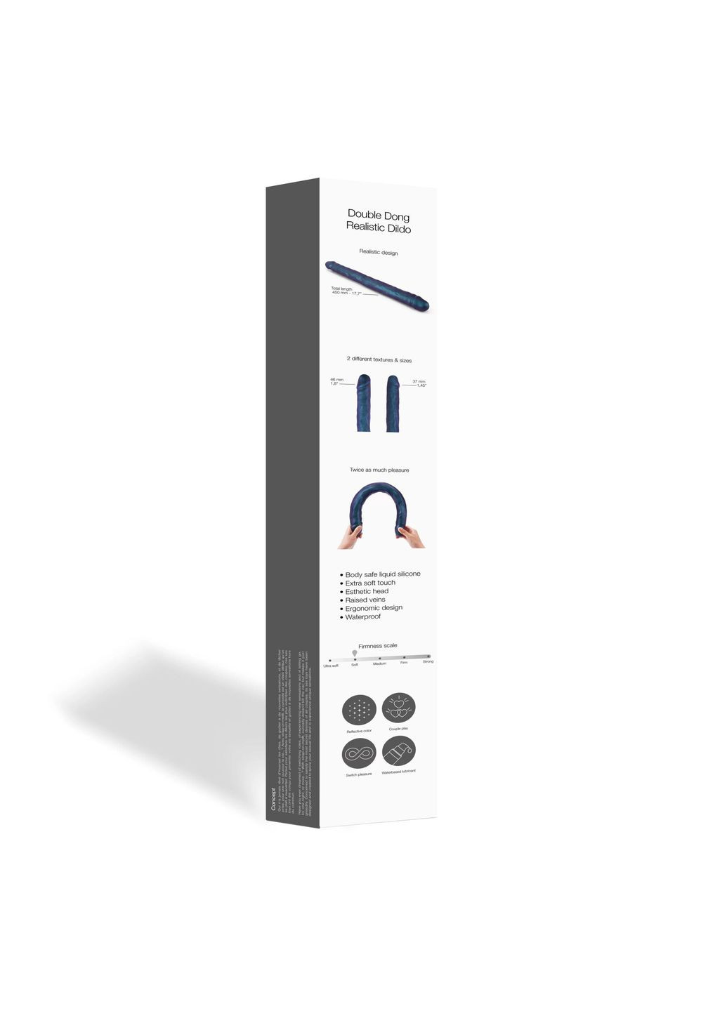 Фаллоимитатор двойной DOUBLE DONG REALISTIC DILDO – SNAKY METALLIC COLOR Strap-On-Me (315765226)