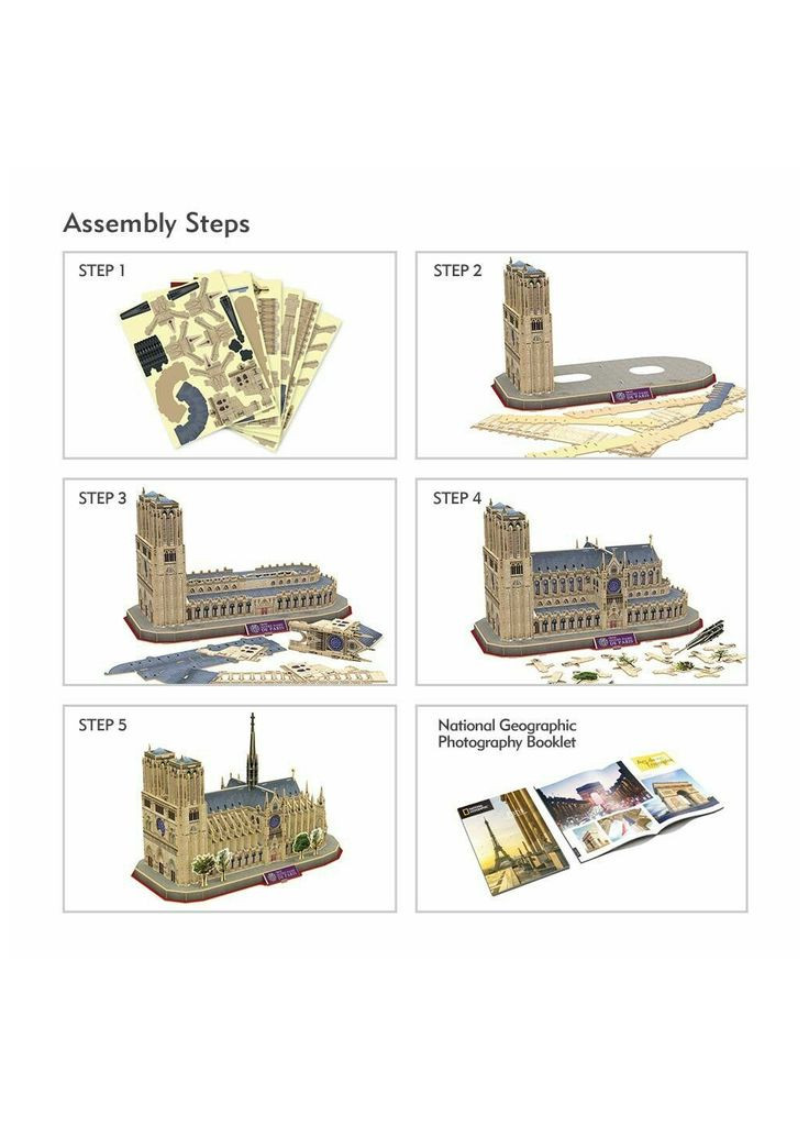 Пазл Трехмерный пазл National geographic Нотр-Дам-де-Пари (DS0986h) Cubic Fun (373001950)