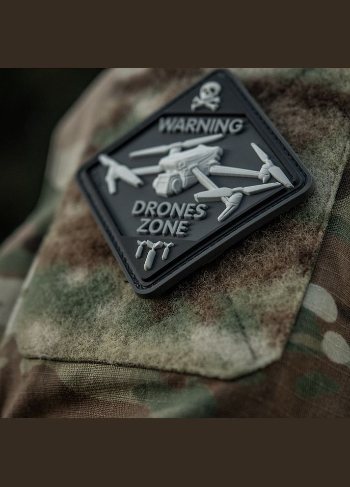 Нашивка Drones Zone PVC Black M-TAC (315047250)