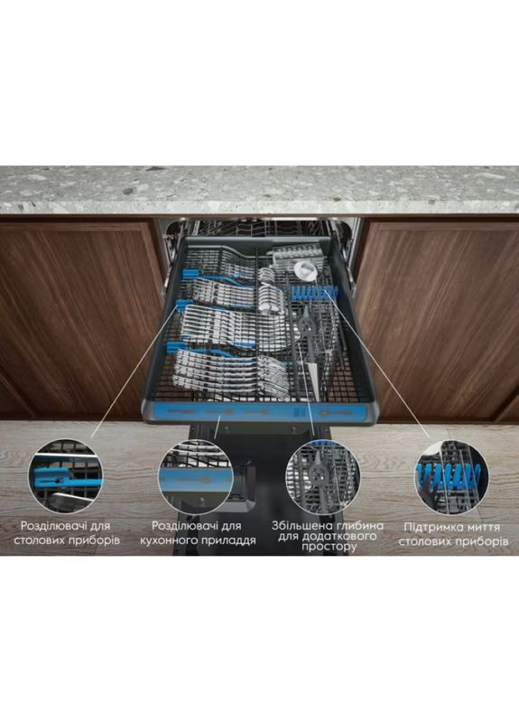 Посудомоечная машина встроенная, 10компл., е, 45см, дисплей, инвертор, 3й корзина, черный Electrolux