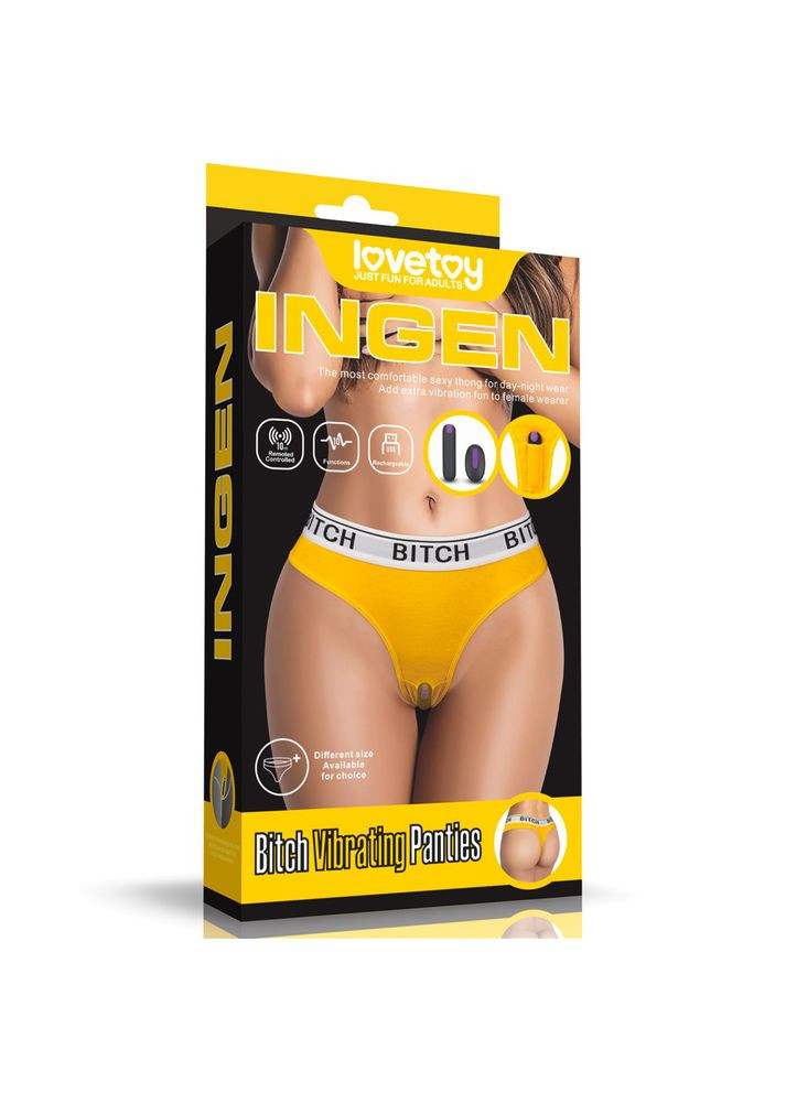 Трусики с вибратором на дистанционным управлением Bitch Vibrating Panties Размер L талия 86-97 см Lovetoy (317747356)