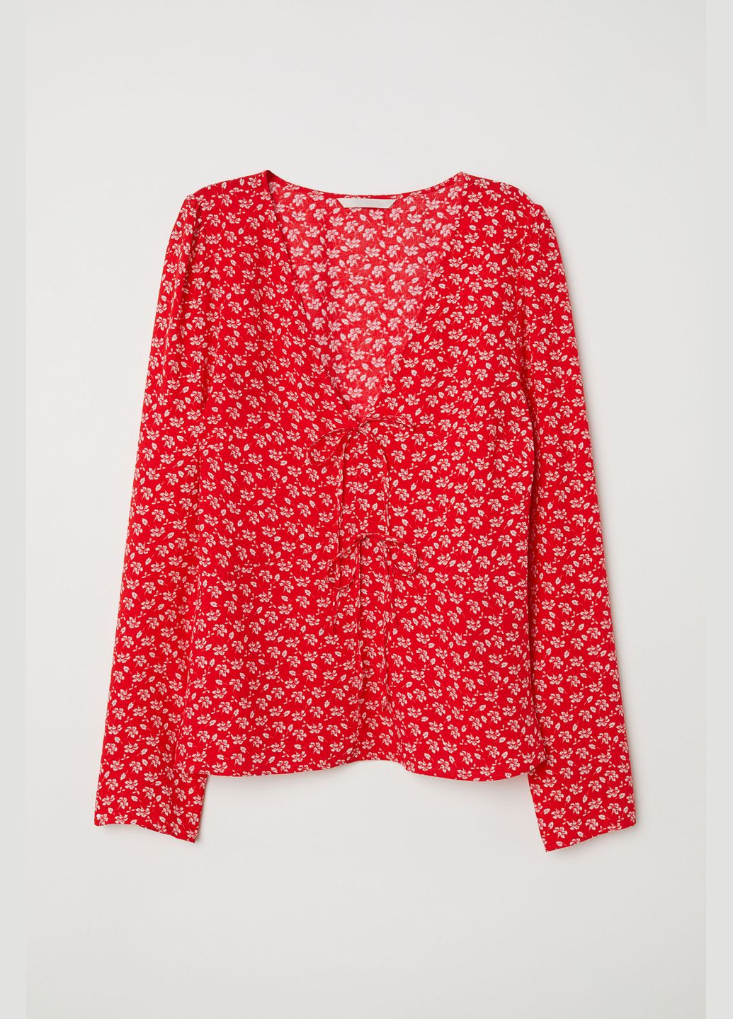 Червона блуза демісезон,червоний в білі візерунки, H&M