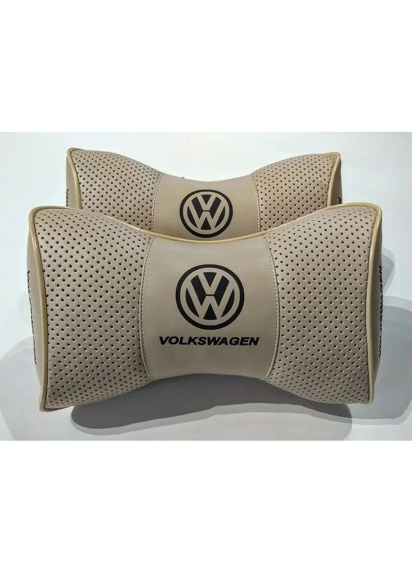 Подушка підголівник VOLKSWAGEN бежевий 2шт No Brand (361135282)