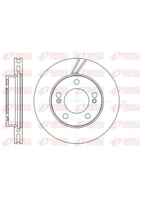 Диск тормозной передний SSANG YONG ACTION 2.0 2.3 05-, KYRON 2.0 2.7 05- 61040.10 Remsa (366196040)