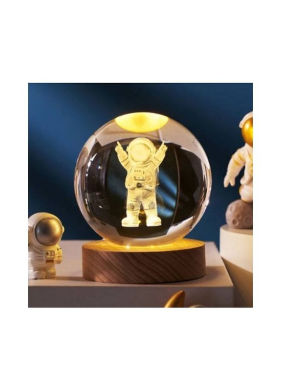 Декоративный 3D ночник хрустальный шар Crystal Ball Астронавт No Brand (372083578)