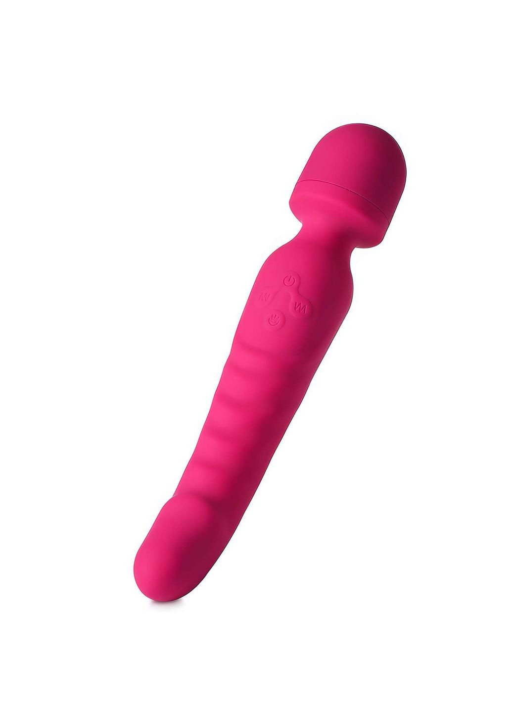 Вибратор двухсторонний силиконовый с подогревом Классический Dual Motor Vibe 23 см x 4,2 см фуксия No Brand (366888073)