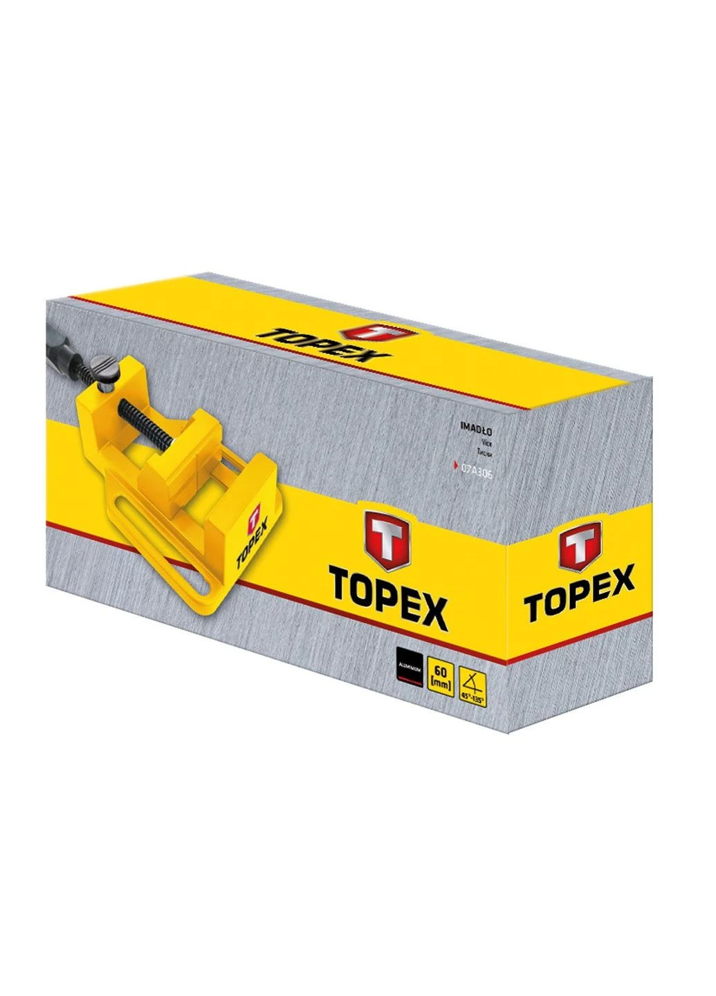 Алюминиевые тиски, 60 мм, вес 044 кг Topex (381184399)