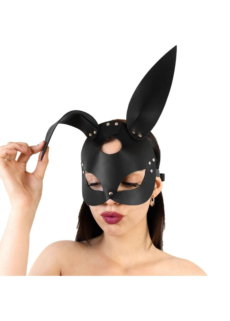 Кожаная маска Зайки Art of Sex - Bunny mask, цвет Черный No Brand (303909253)