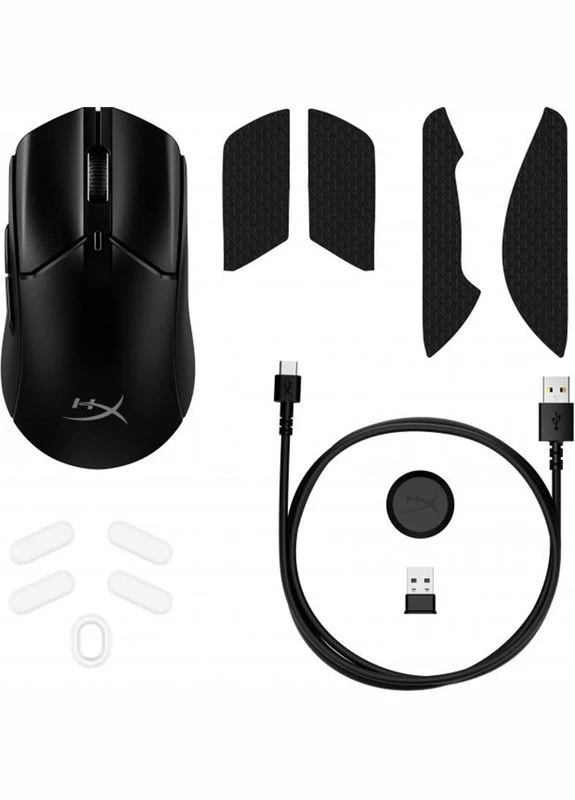 Мышь беспроводная Pulsefire Haste 2 Wireless Black (6N0B0AA), оптический сенсор, 26000 dpi HyperX (342400346)