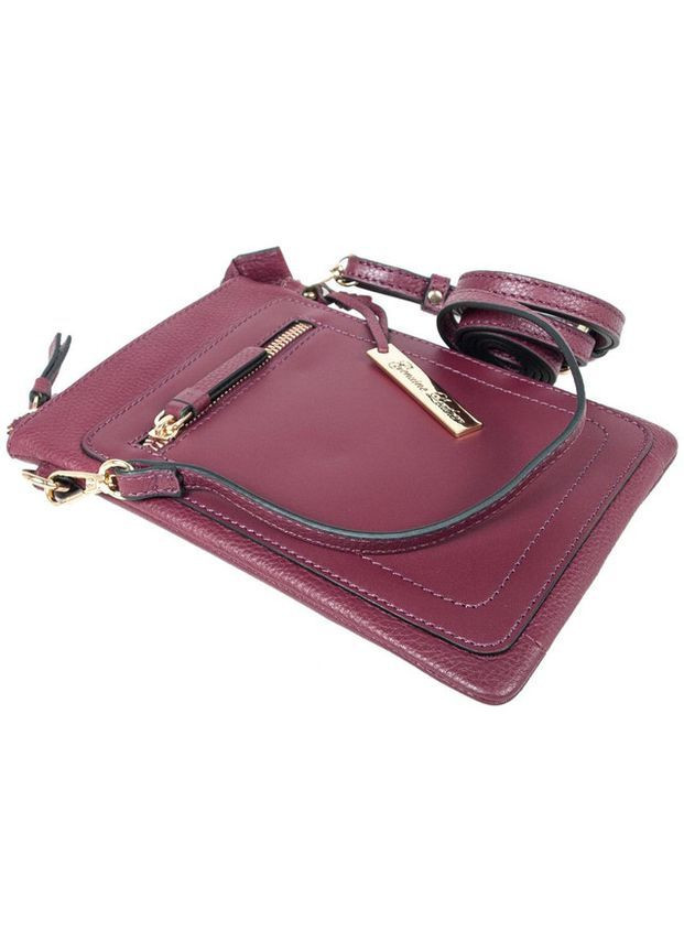 Сумка клатч жіноча шкіряна через плече для смартфона маленька Бордовий 40674 Ashwood (361970351)