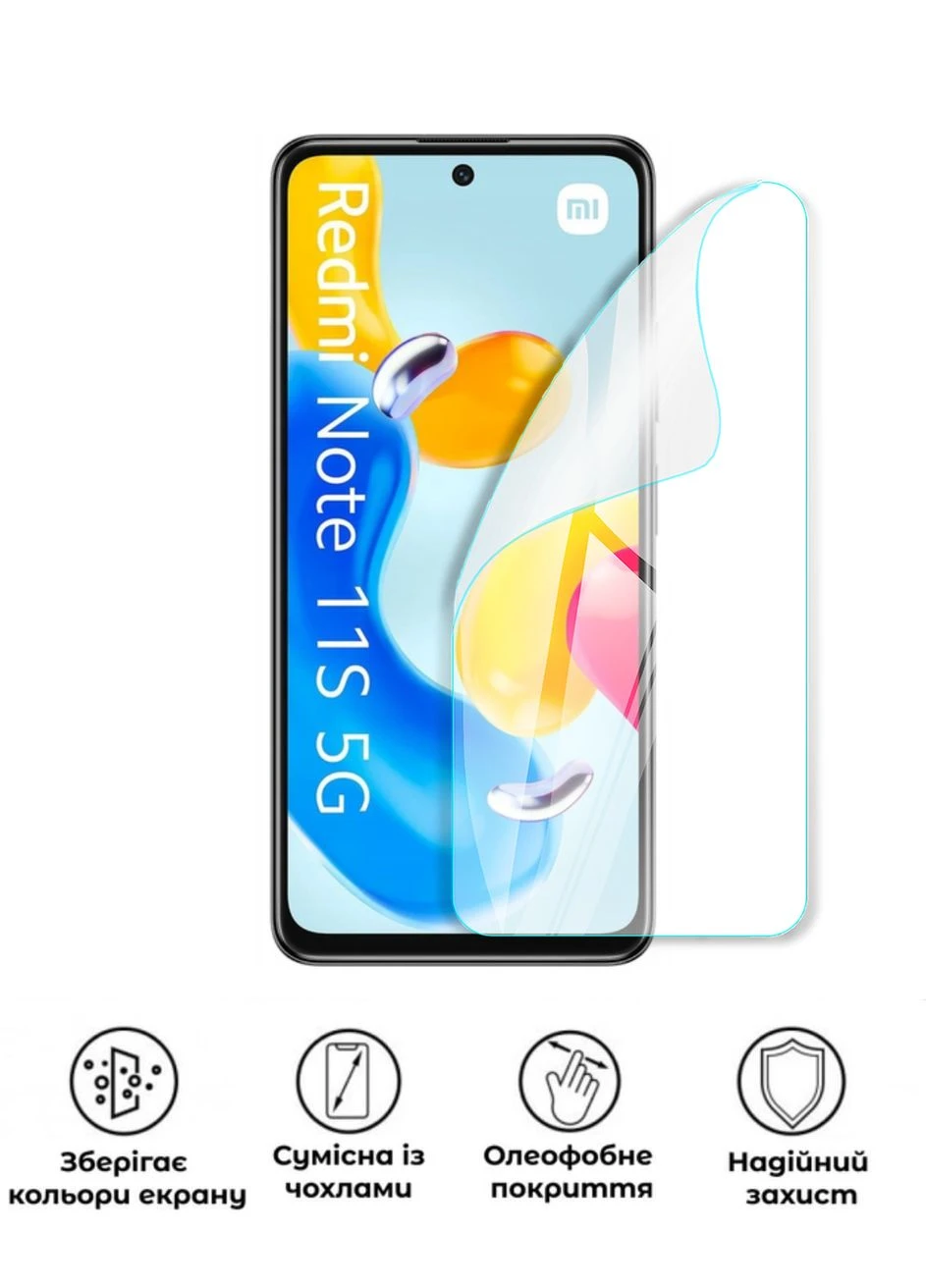 Захисна поліуретанова глянцева плівка Edge Armor на екран смартфона Xiaomi Redmi Note 11S 5G 2022 GP (370871618)