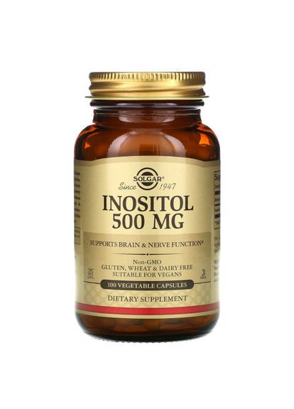 Інозітол, Inositol,, 500 мг, 100 капсул (SOL01450) Solgar (266038858)