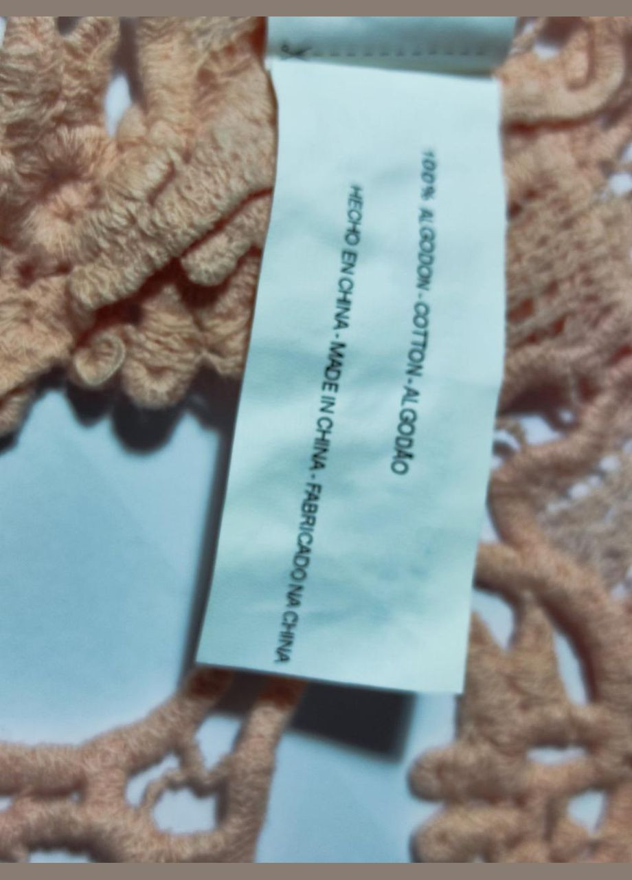 Жіноча мереживна майка персикового кольору розмір /26 Zara — 307252188