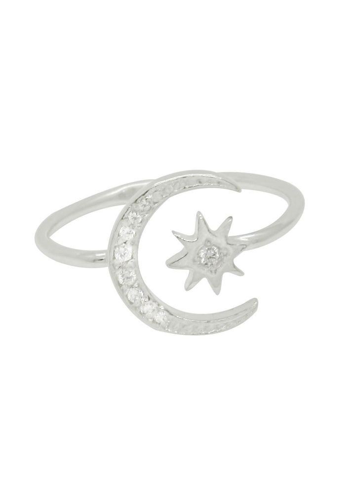 Серебряное открытое кольцо "Лунница" 19 No Brand (350667222)