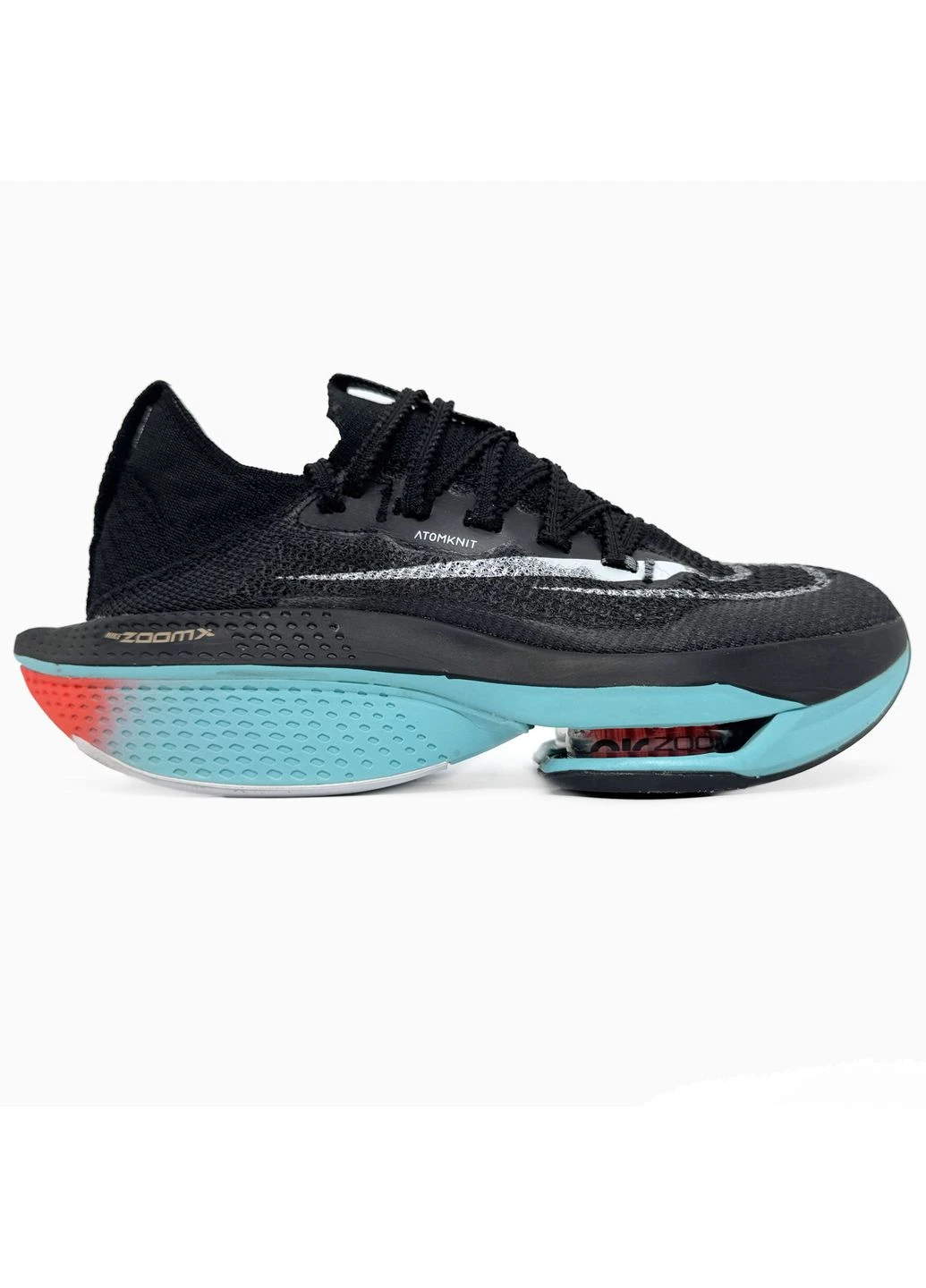 Черные демисезонные кроссовки мужские nike air zoom alphafly next% 2 black/blue найк аир зум черные No Brand