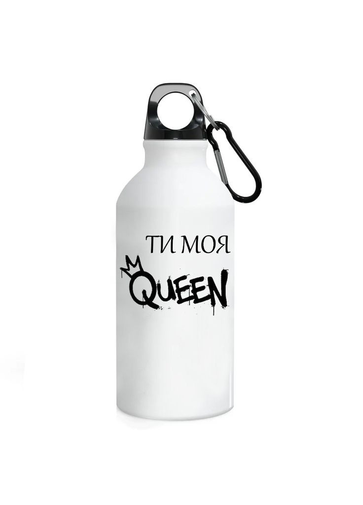 Фляга Для Жены (бутылка) для воды с карабином 500 мл Металлическая (Туристическая, Для кемпинга, Для спорта) #06 500 мл Белый No Brand (323639560)