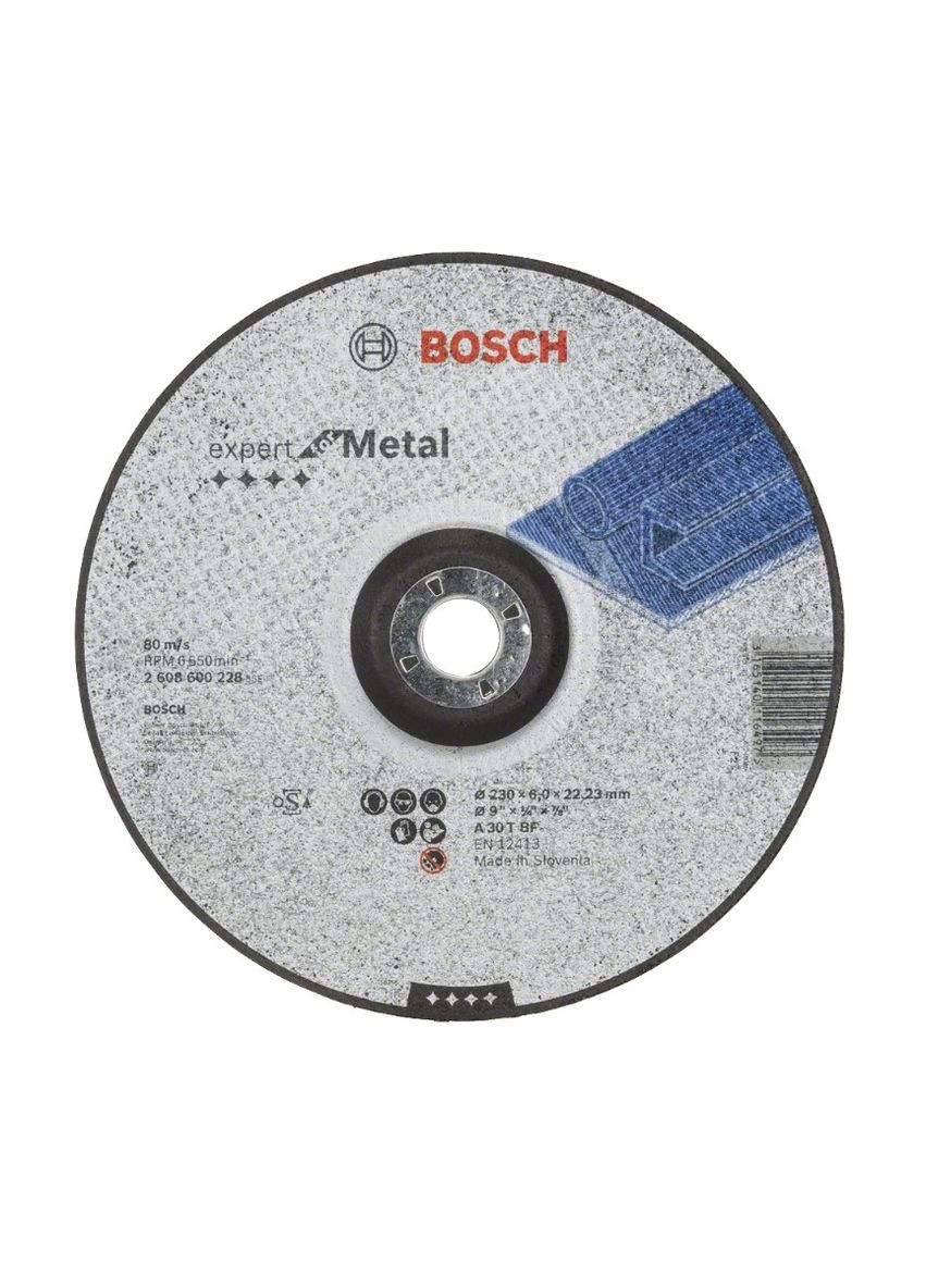 Зачисний диск Expert for Metal (230х6х22.23 мм) круг по металу (23181) Bosch (267819148)