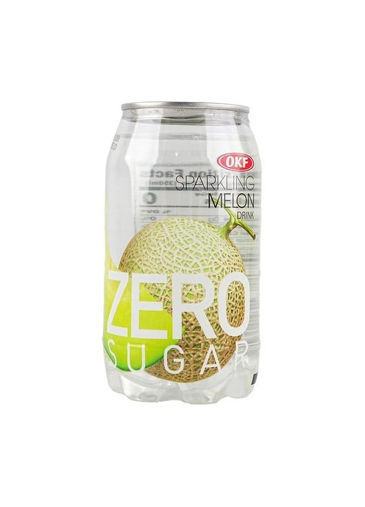 Напій газований освіжаючий Без Цукру Sparkling Melon Zero Sugar Окф Ігриста Диня Баночка 350мл OKF (340461890)