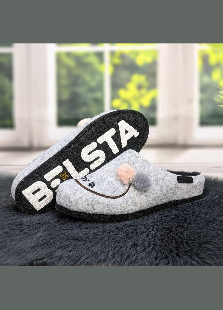 Серые тапочки женские комнатные фетровые для ламината Белста