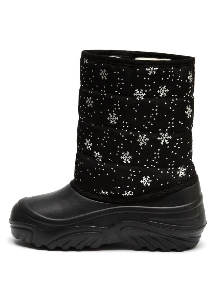 Дутики дитячі Jumper в сніжинки чорні Oldcom CJC (305684412)