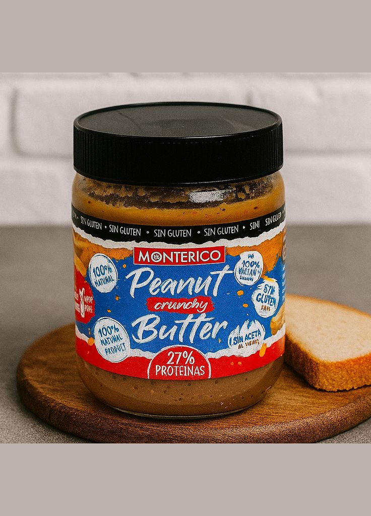Арахисовая паста "Peanut crunchy butter" 500 г. Испания Monterico (346049657)