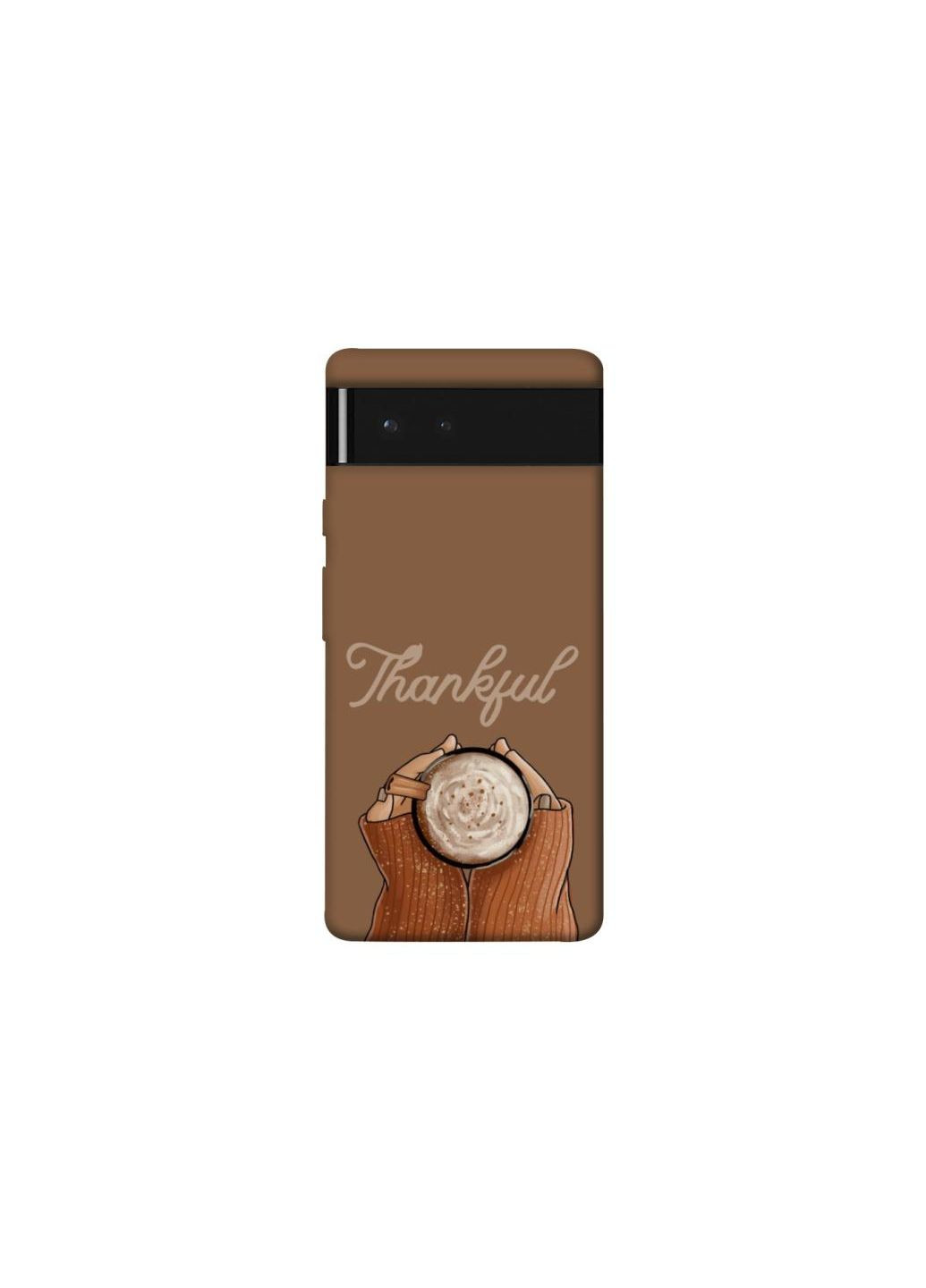 Чехол на Google Pixel 6 Thankful coffee Frontalka (355321799)