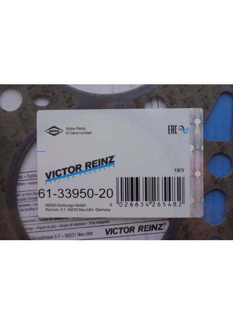 Прокладка ГБЦ Fiat Ducato/Peugeot Boxer 2.8 JTD/HDI/TDI (1.5mm) REINZ 61-33950-20 (opt-om) Victor Reinz (366173161)