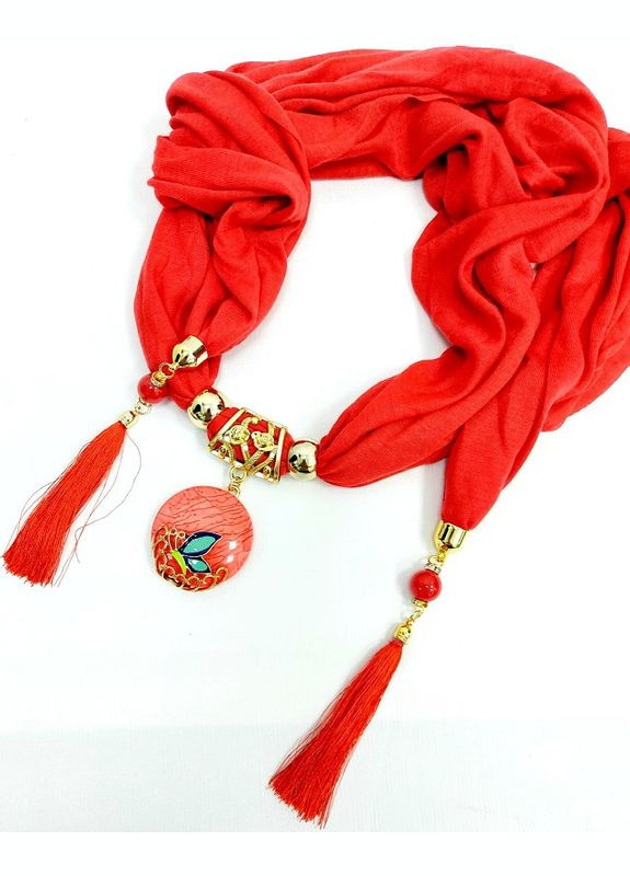 Шарф с украшением трикотажный Алая бабочка No Brand (327419620)