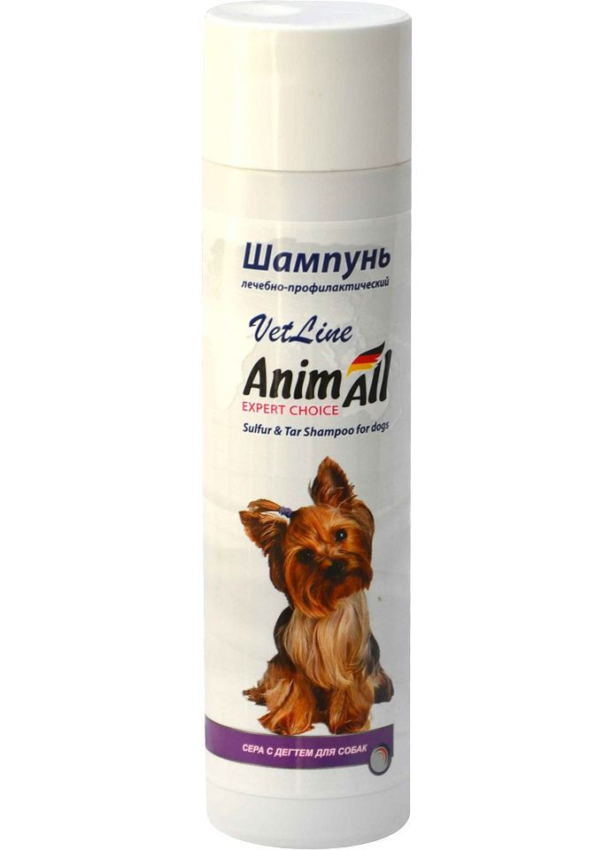 Шампунь AnimАll Ветлайн с серой и дегтем для собак 250 мл (4820220811356) AnimAll (279569725)