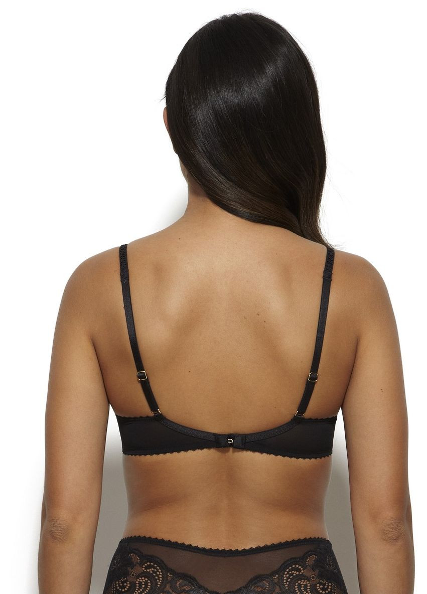 Чёрный планж бюстгальтер 11111 Gossard с косточками полиэстер, полиамид, кружево, эластан