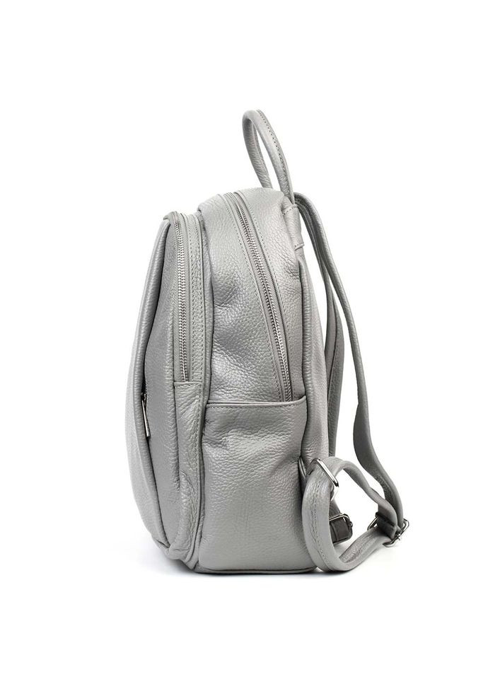 Кожаный женский рюкзак Italy - 02443_grey серый Virginia Conti (315772138)