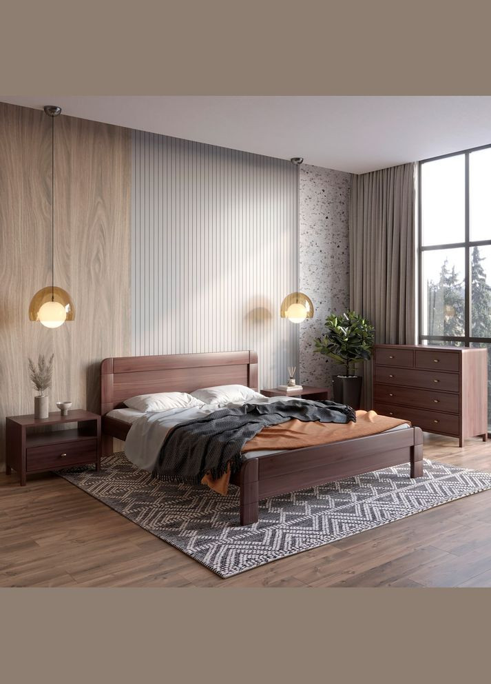 Двоспальне дерев'яне ліжко Тоскана 160х190 см (MBG-3518) Mebigrand (368281988)