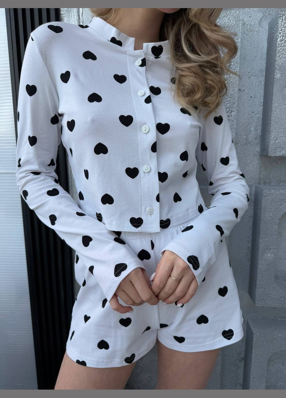 Белая всесезон пижама женская No Brand