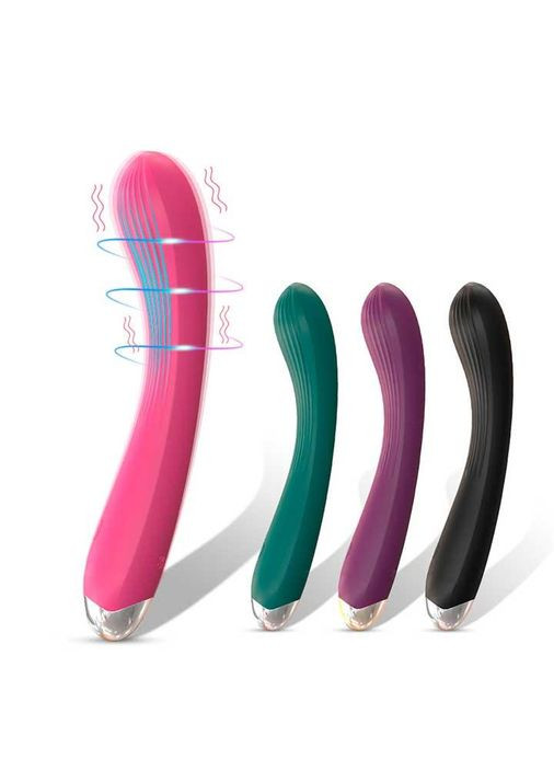 Гнучкий ребристий вібратор "Melo" бордового кольору. Meгo Гнучкий вібратор із ребристою головкою China (360603931)