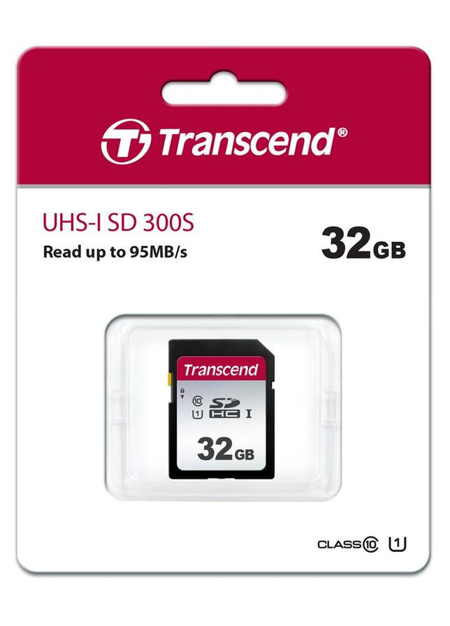 Карта памяти SD 32GB C10 UHS-I R100/W20MB/s Transcend (370621738)