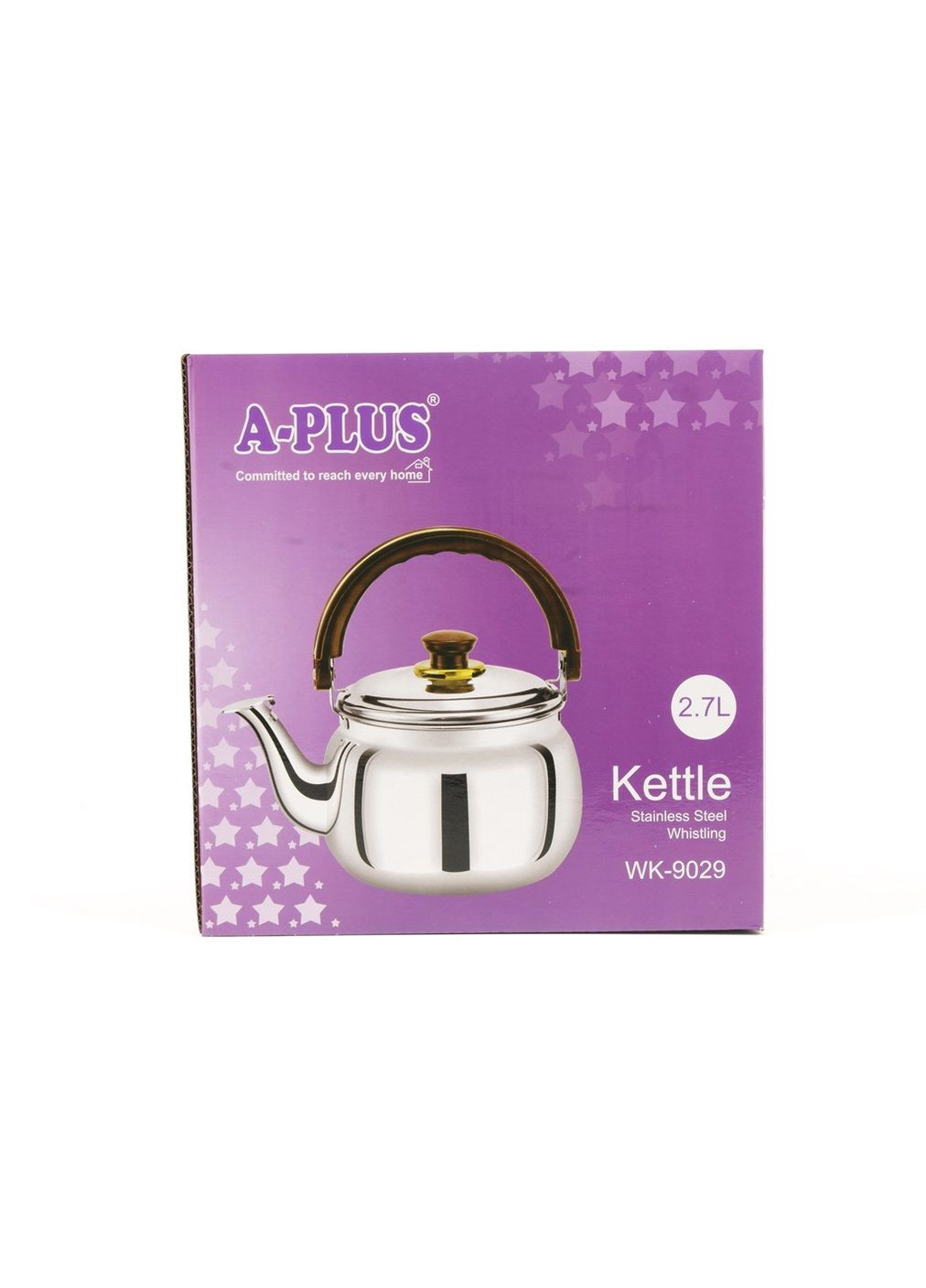 Чайник музыкальный со свистком. Нержавеющая Сталь 2,7л WK-9029 А-Плюс (315825477)