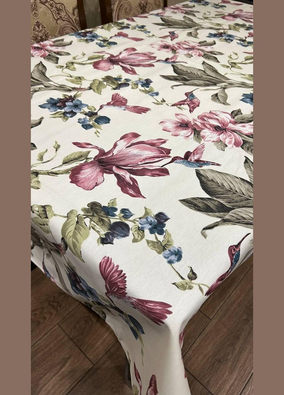 Столовая водонепроницаемая скатерть из хлопка для кафе 180х220 см 0510-3 (0510-3-01) No Brand (348095415)