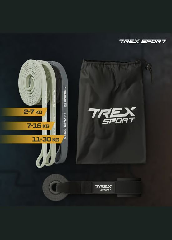 Набор резинок для фитнеса TX-003PB 3в1 2-30кг TREX Sport (341328023)