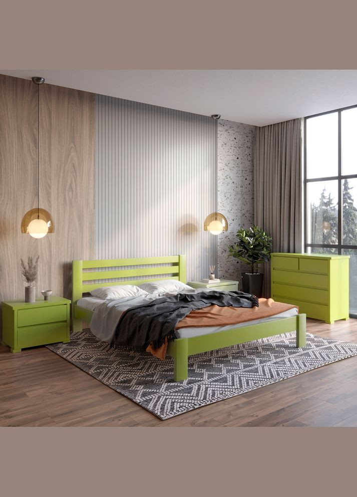 Двуспальная деревянная кровать Колумбия 140х200 см (S3050G70Y) (MBG-3274) Mebigrand (368281160)