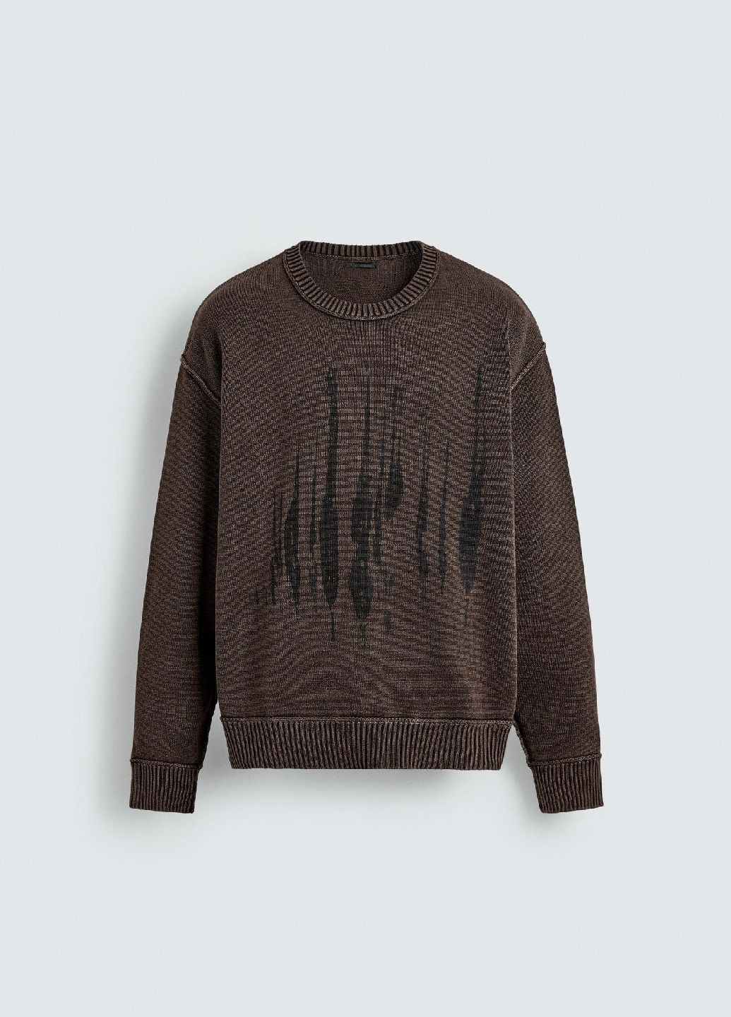 Коричневый зимний свитер Zara