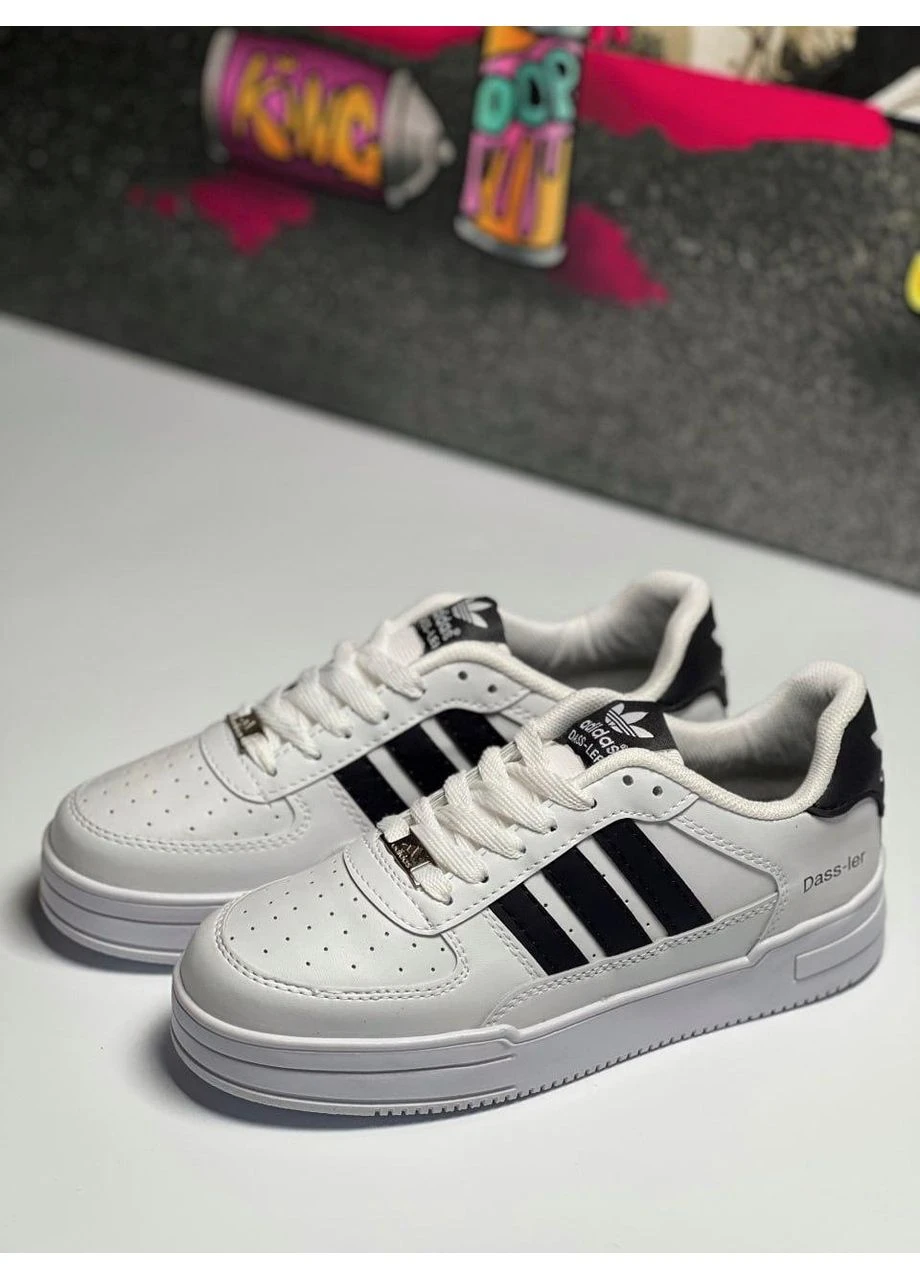 Белые летние кроссовки adidas dass-ler black/white адидас ади даслер No Brand