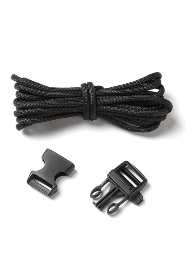 Багатофункціональний тактичний браслет із паракорду для виживання у чорному кольорі China (366874972)