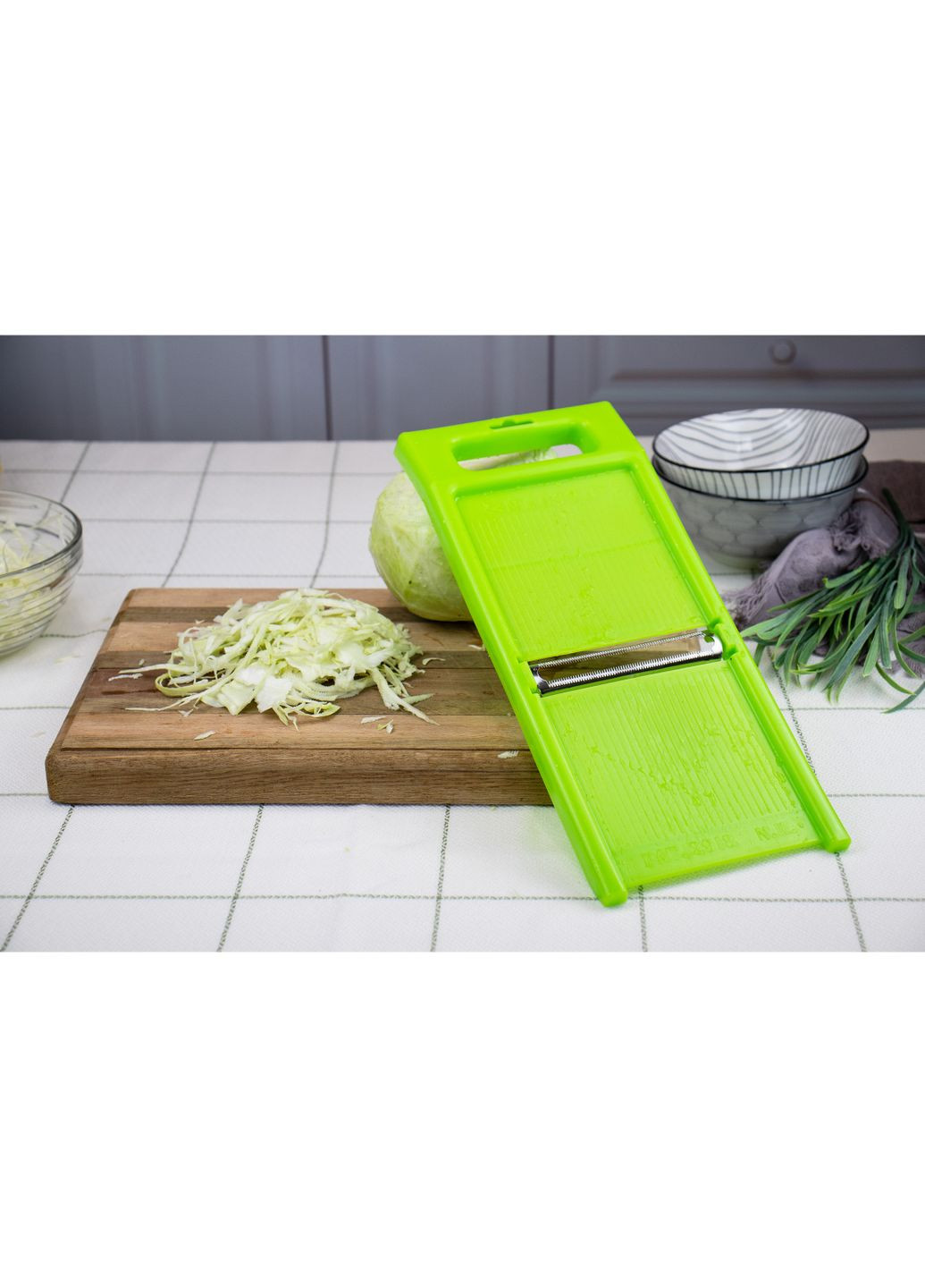 Ручная пластиковая шинковка с плавающим лезвием (34х14.5 см) Kitchette (327366488)