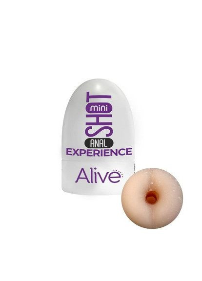 Кишеньковий мастурбатор у вигляді ануса Mini Shot Experience бежевий Alive (330618018)