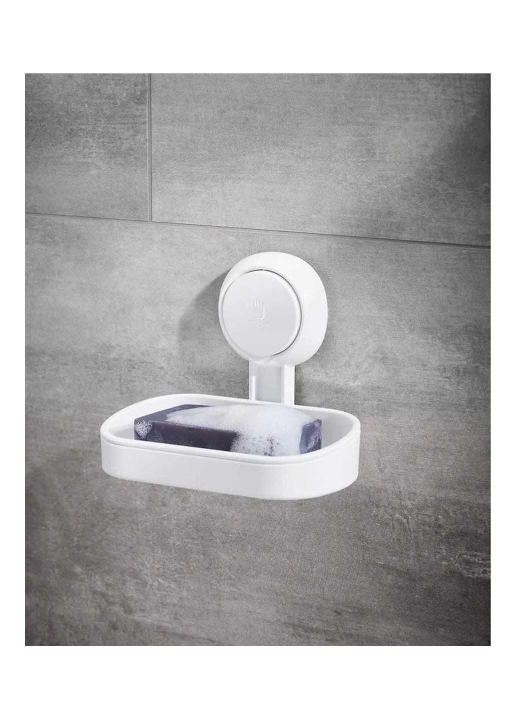 Настінна мильниця на присосці 14х11,5х10 см білий Livarno home (352530851)