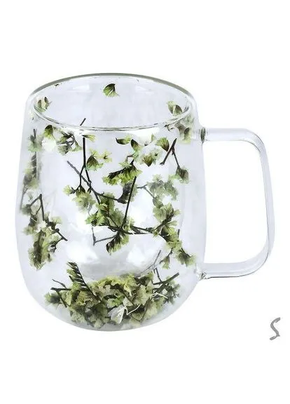 Чашка с двойной стенкой "Flowers" 200мл Новинка! No Brand (393358566)