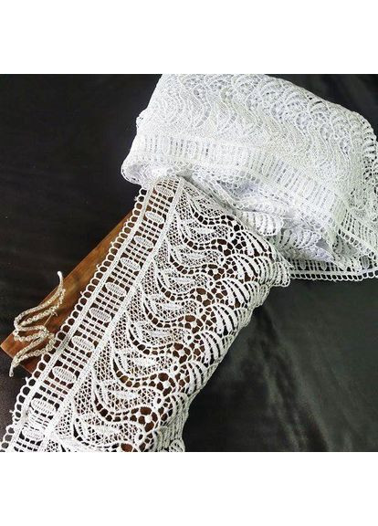 (1 метр) Мереживо макраме Sindtex 17 см колір - білий (45м-SF3476A-1) Plus-plus (352746185)