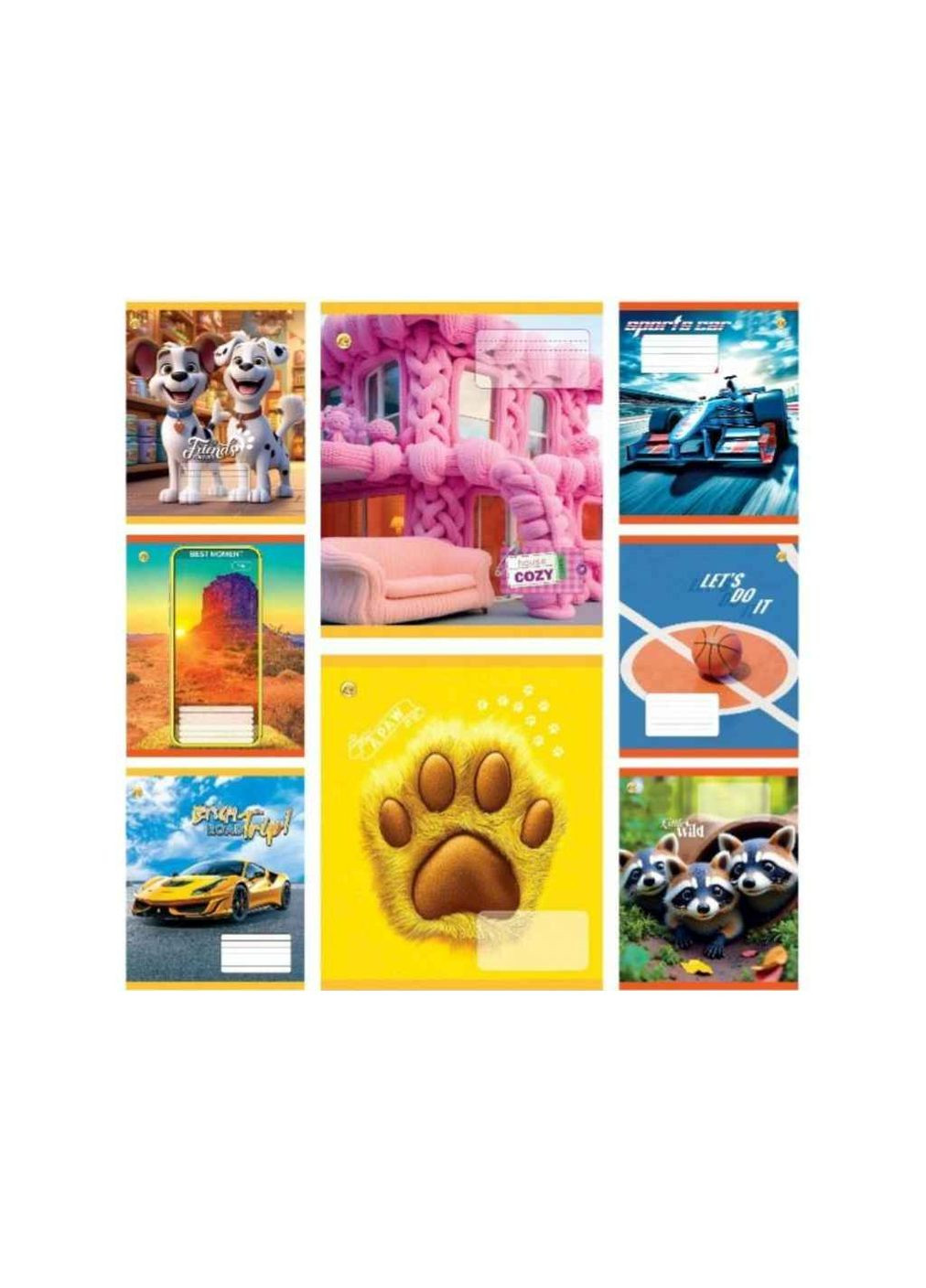 Зошит в косу лінію 12арк. 25шт/уп Тверда Мікс 5 ТА53116 Тетрада (354339964)